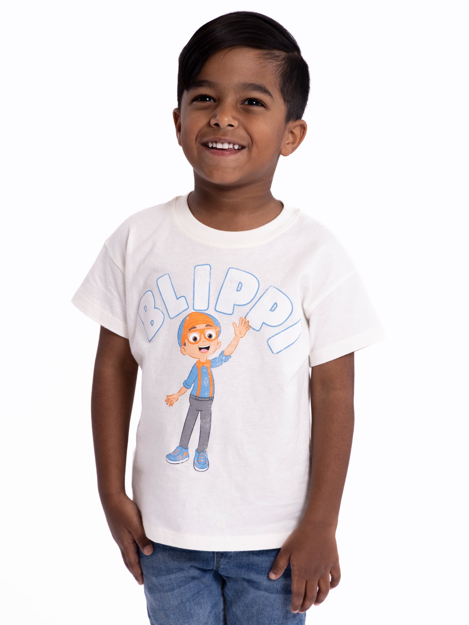 Blippi Toddler Graphic Crewneck Tee with Short Sleeves, Sizes 12M-5T