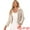 Light Khaki, variant on Women's Faux Fur Fluffy Coat Collar Cropped Jacket M Black