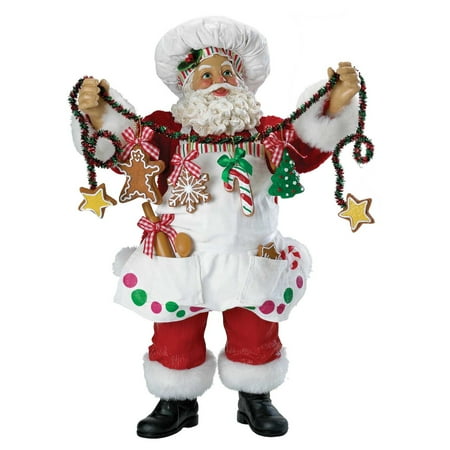 Ceramic Christmas Santa - Kurt Adler 12 in. Fabriche Christmas Chef Santa