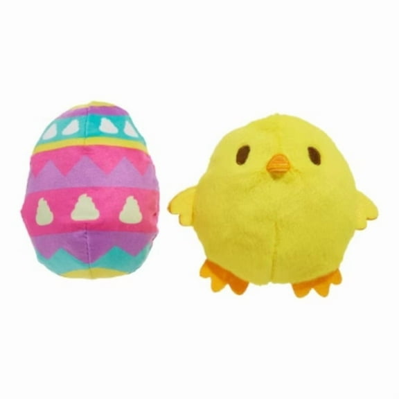 Easter Chickie Poo Dog Animal Ball Toy - 2pc