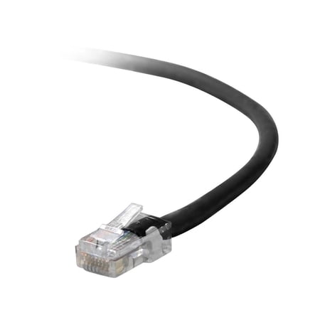 UPC: 0722868201053 | Belkin A3L791-01-BLK-S 1 ft. Cat 5E Black CAT 5e UTP RJ45(M-M) Patch Cable Black Snagless