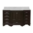thumbnail image 4 of Nantucket 60" Single Bathroom Vanity with Chocolate Cabinet and Carrara Marble Top, 4 of 6