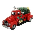 thumbnail image 4 of Christmas Red Truck Decor Metal Farmhouse with Christmas Tree Wrapped Decorative, 4 of 9