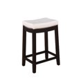 thumbnail image 1 of Linon Claridge Tabouret de Comptoir Patchs, 26 Pouces, Blanc, 1 of 16