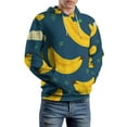 thumbnail image 5 of _Maine Banana Pattern (4) Men's Women Vintage 3D Hooded Sweatshirt - All-Season Loose Fit Streetwear, 5 of 6