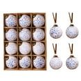 thumbnail image 6 of Christmas Balls 12 Pieces Multiple Styles Ornaments For Tree Hanging And Party Holiday Decoration, 6 of 7