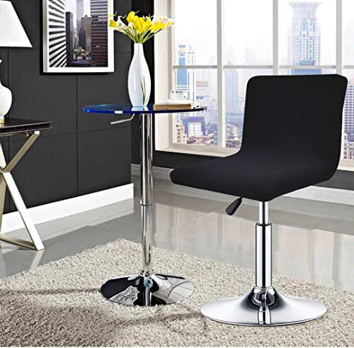 Deisy Dee Dining Room Chair Covers,Bar Stool Covers,Barstool Chair Slipcovers Pack of 2 C176 Black