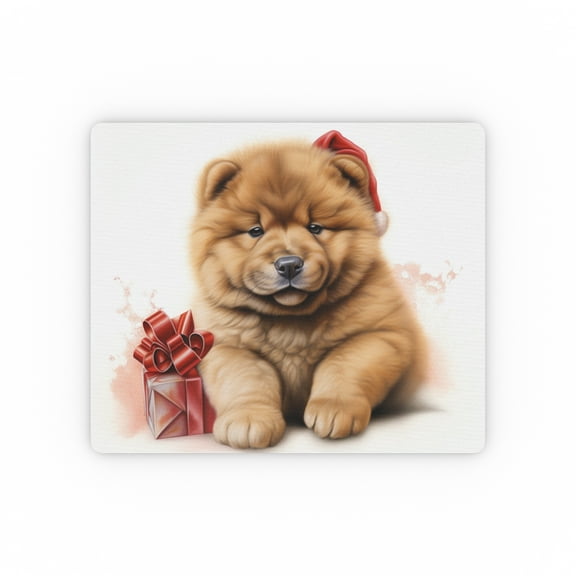 DistinctInk Mouse Pad - 1/4" Foam Rubber - Chow Chow Puppy Drawing