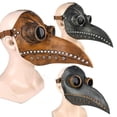 thumbnail image 2 of Funny Medieval Steampunk Plague Doctor Bird Máscara de látex Punk Cosplay Máscaras Pico Adulto Halloween Evento Cosplay Props Feliz Sencillez, 2 of 5