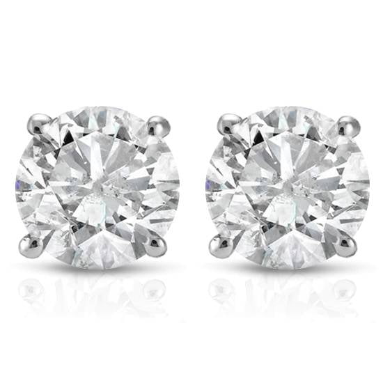 Pompeii .75CT Diamond Studs 14K White Gold (G/H,I1-I2)