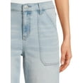 thumbnail image 4 of Time and Tru Women's High Rise Wide Leg Crop Utility Jeans, 26.5" Inseam, Sizes 2-20, 4 of 5