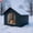 14x13x12in, variant on Qocolcyl Waterproof Insulated Calming Cat House Bed, Oxford Foldable Indoor Outdoor Cave Bed with Aluminum Foil Lining, Weatherproof Pet Bed for Small Cats Puppies Under 6lbs, Christmas Pet Gift