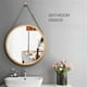 thumbnail image 1 of Espejo de pared redondo de 45 cm decorativo sin madera con gancho marco de madera para baño, dormitorio o vestidor., 1 of 3