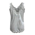 thumbnail image 6 of Sinhoon Women Tank Tops Casual Summer V Neck Lace Camisole Solid Color Sleeveless Shirts Loose Fit Blouse Vest Spring Tops, 6 of 7