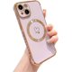 thumbnail image 1 of Compatible con iPhone 15 Pro Max Case 2023, carcasa de lujo con forma de corazón chapado con carga inalámbrica y protección para lente de cámara, funda de TPU suave a prueba de golpes compatible, 1 of 4