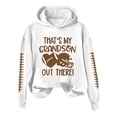 thumbnail image 4 of YVNAURA Football Grandma Shirt Game Day Sweatshirt for Women Thats My Grandson Out There Top Love Heart Football Graphic Long Sleeve Pullover Crewneck Fan Apparel, White,L, 4 of 4
