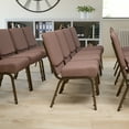 thumbnail image 2 of Flash Furniture Hercules Series 21"W Upholstered Adult Church Chair with Book Pouch, Brown Dot, 2 of 11