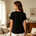 thumbnail image 5 of XuJwPNcy Womens Tops Lightweight Basic Short Sleeve Tee Round Neck Casual Undershirts Summer Thin Breathable Tshirt Clothes, 5 of 5