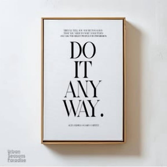 Do It Anyway Feminist Poster, Poster Home Decor , Poster Print Only