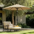 thumbnail image 2 of Yaheetech 9ft 6 Ribs Patio Umbrella with Push Button Tilt, Tan, 2 of 8