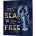 thumbnail image 4 of Great Art Now Deep Blue Sea on Navy by Tara Reed 3 Piece Canvas Art Set Each 12"W x 15"H, 4 of 4