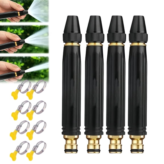 Home High-Pressure Car Wash Water Gun, 2026 Upgraded Car Wash Water Gun Garden Hose Sprayer,Adjustable Spray Patterns for Car Driveway Patio Yard Watering and Washing(4 Sets)