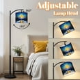 thumbnail image 3 of Arc Floor Lamp with Adjustable Lampshade Winter Mountain Landscape Snowy Trees Sunlit River Standing Lamp 3 Color Temperatures Dimmable Tall Pole Lamp with Foot Switch for Bedroom Over Couch, 3 of 8