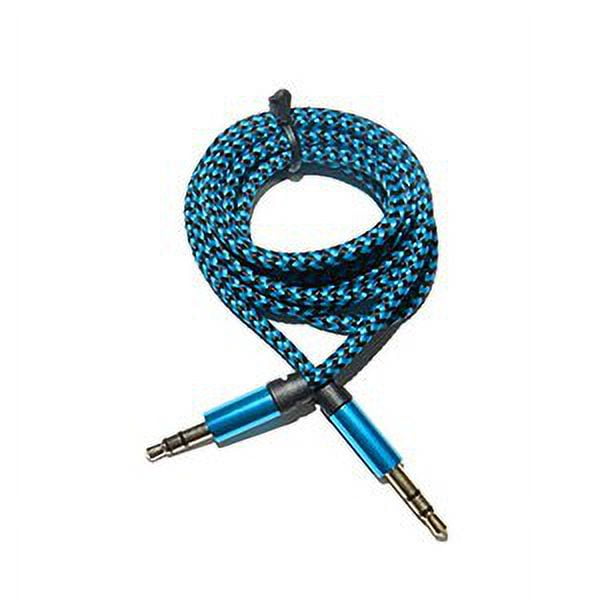Cable auxiliar con clavija de nailon de 1m, Cable de Audio de 3,5mm a 3,5mm, macho a macho, Cable auxiliar de coche Kabel para iphone, Samsung y xiaomi