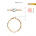 thumbnail image 5 of ANGARA Natural 0.5 Ct. Diamond Solitaire Ring in 14K Rose Gold for Women (Ring Size: 3.5), 5 of 10