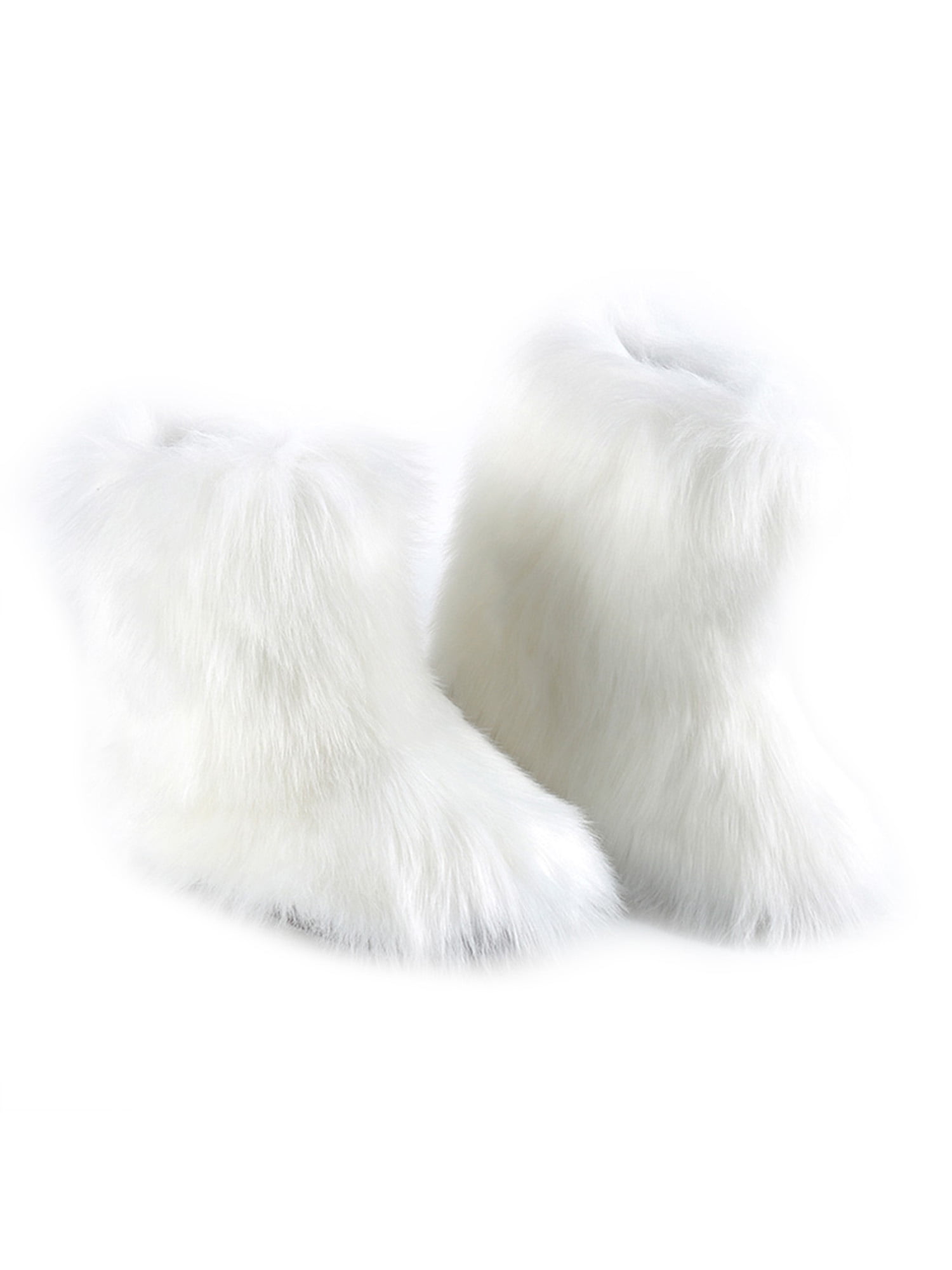 White Womens Bootie Slippers