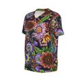 thumbnail image 6 of Fotbe Vintage Floral Baseball Jersey Shirt for Men and Women, Casual Short Sleeves Button Down T-Shirt-Small, 6 of 9