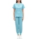 thumbnail image 1 of Conjunto de uniforme médico para mujer, cuello en V, bolsillos, top y pantalones, ropa de trabajo, ropa de trabajo de enfermera XL, 1 of 5