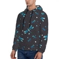 thumbnail image 2 of Hoodies for Men - Blue Heart Dragonfly Long Sleeve Comfrt Men'S Fashion Hoodies & Sweatshirts, Sweatshirts for Men Hoodies Pullover Clothing Clothes with Pouch, 2 of 7