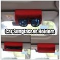 thumbnail image 2 of Sunglasses Holders Sun Visor Clip Storage Case PU Leather Red, 2 of 6