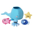 thumbnail image 1 of Manhattan Toy Neoprene Whale 5-Piece Floating Spill n Fill Bath Toy with Quick Dry Sponges and Squirt Toy, 1 of 8