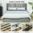 thumbnail image 3 of Bed Frames HOMCOM Queen Bed Frame with Headboard, Upholstered Platform Bed Frame with Storage Drawers, Wood Slats, Noise-Free, and Easy Assembly, No Box Spring Needed, Light Gray,Storage Beds Frames, 3 of 9