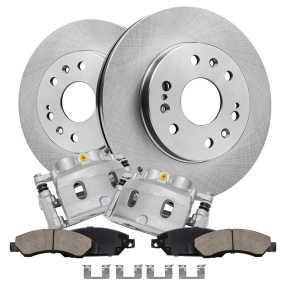 Detroit Axle - Front Disc Rotors Ceramic Pads Brake Calipers for 05-07 Chevrolet Silverado GMC Sierra 1500 07-08 Tahoe 07 Suburban Avalanche Yukon XL Cadillac Escalade: 12.99" Rotor
