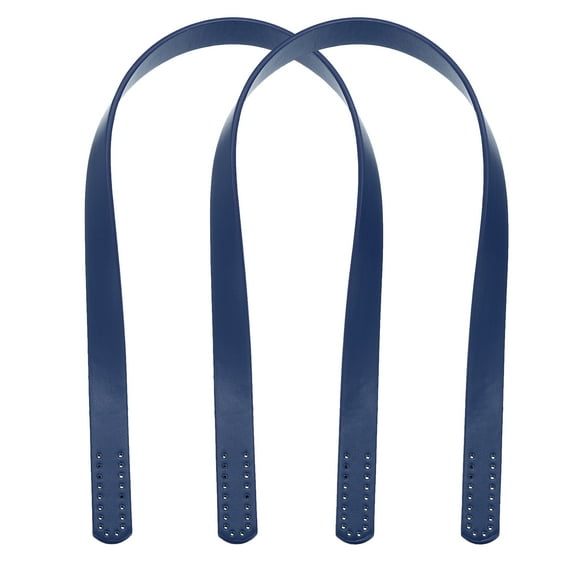 2pcs 24 Inch (60cm) Leather Purses Straps Handbag Belt Band Bag Handles, Navy Blue
