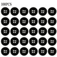thumbnail image 2 of facefd 100Pcs Resin Buttons Candy Color 4 Holes Children Handmade Decoration for DIY Sewing Craft, 2 of 5