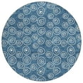 thumbnail image 2 of Addison Rugs Chantille Indoor/Outdoor Transitional Circles Blue Washable Round Rug, 8' x 8', 2 of 6