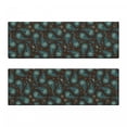 thumbnail image 2 of Paisley Bench Cushion Set of 2, Modern Mosaic Like Circled Design with Teardrop Shaped Art Print, Standard Size Foam Pad and Decorative Cover, Brown Blue and Dark Blue, by Ambesonne, 2 of 4