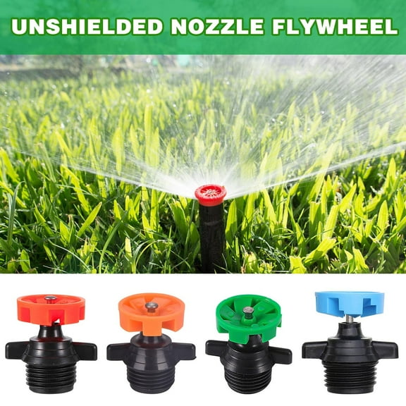 Automatic Rotating Sprinkler Heads for Garden Irrigation with Adjustable Spray Patterns and Durable Metal Construction for Even Watering and Lawn Care