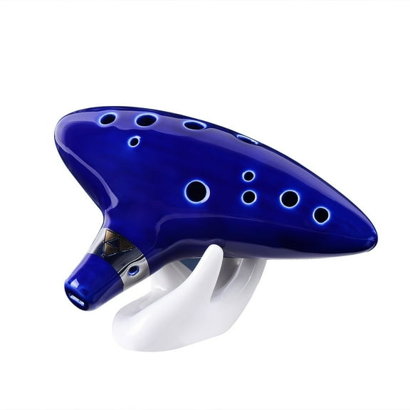 Ohuhu Musical Instrument Legend of Zelda Ocarina 12 Hole Alto C with Textbook, Display Stand and Protective Bag