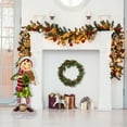 thumbnail image 3 of National Tree Company Pre-Lit Christmas Decoration, Green, Pixie Elf, Playing Fiddle, 12 Multicolor LED Lights, 36 Inch, 3 of 5