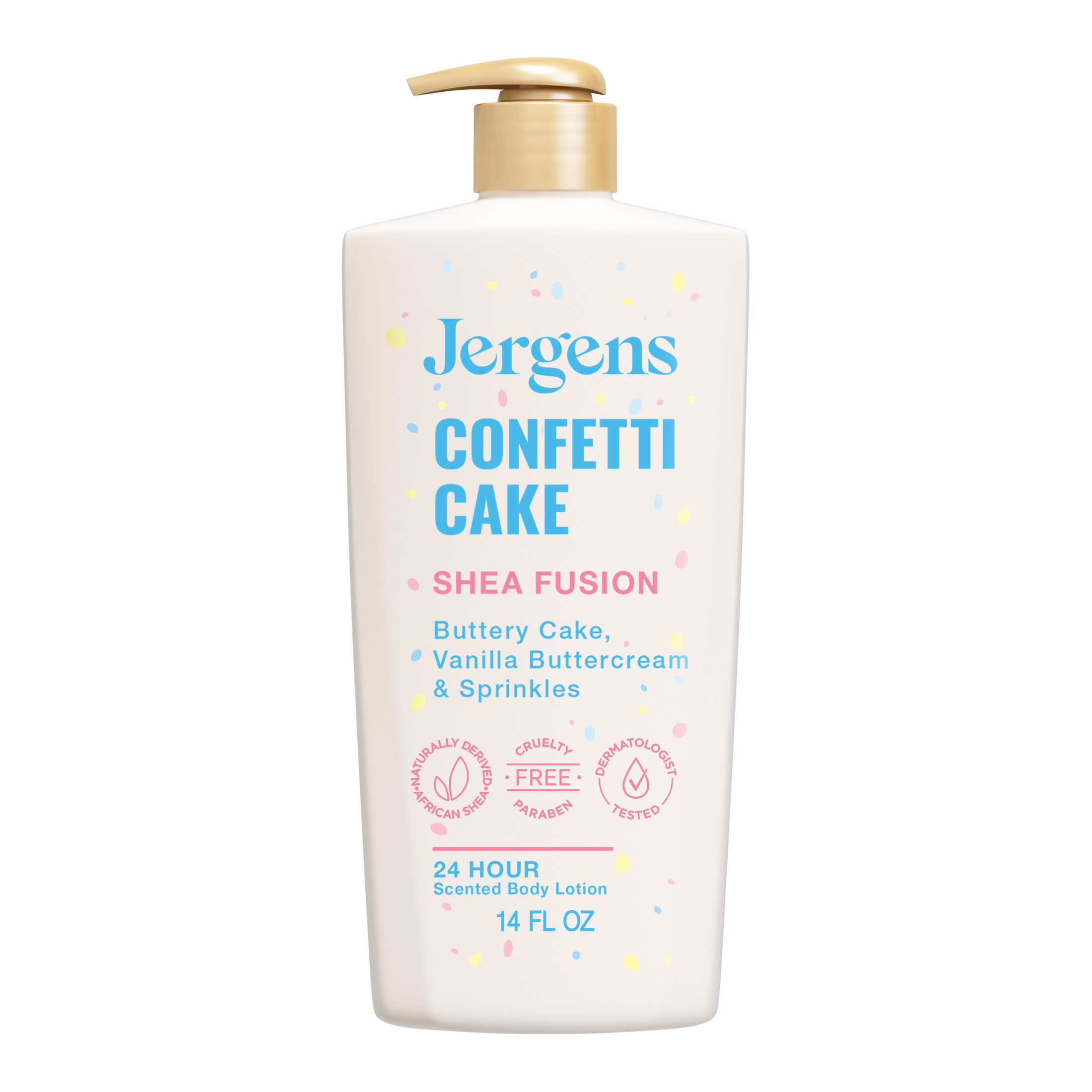 Jergens Shea Fusion Confetti Cake Scented Body Lotion
