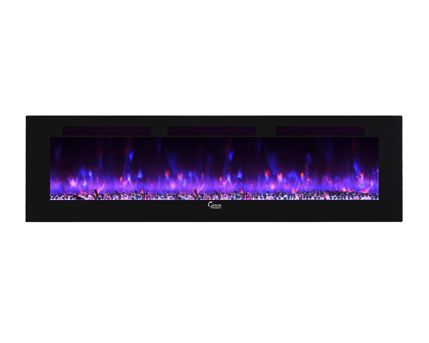 Caesar Fireplace CHFP-102B Luxury Wallmount Recessed Freestanding  Multicolor Flame Electric Fireplace with backlight, 102-inch - Walmart.com
