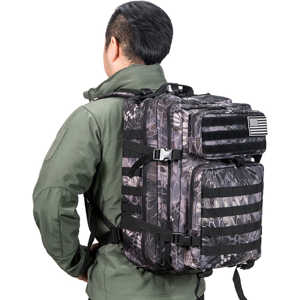 RIBONGZ 50L Camping Backpack Large Multifunction Outdoor Sport Rucksack Molle Bag Backpacks