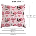 thumbnail image 2 of GZHJMY Throw Pillow Cases 2 Pack Happy Valentine's Day Romantic Hearts Pillow Covers Cushion Cases with Zipper for Sofa Couch Bedroom Holiday 20x20 Inch Home Decor, 2 of 6