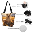 thumbnail image 4 of Fotbe Pastoral Sunflower Corgi Bolsa de Playa con Estampado, Bolsa de Hombro, Bolsa de Mano Espaciosa, Bolsa de Viaje Ligera, Bolsa de Compras Versátil, 4 of 6