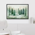 thumbnail image 4 of wall26 Framed Canvas Print Wall Art Pastel Green Pine Tree Forest Landscape Nature Wilderness Illustrations Fine Art Decorative Rustic Multicolor for Living Room, Bedroom, Office - 16"x24", 4 of 7